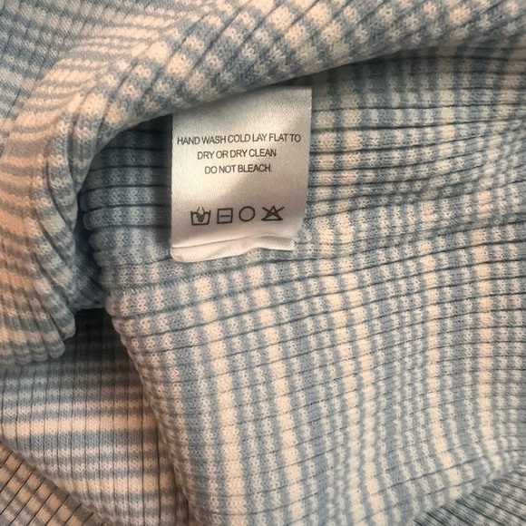 STAUD Dana Rib Knit Midi Dress Blue XL - Picture 4 of 11